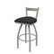 Holland Bar Stool Co 25" Low Back Swivel Counter Stool, Nickel Finish, Canter Iron Seat 82125AN008 - alternate 1